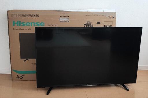 ♪Hisense43液晶テレビ7000円でお譲りしますHJ43K3120 他の家電もあります【引取限定】