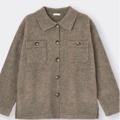 GU  パフィータッチ　ニットシャツジャケット