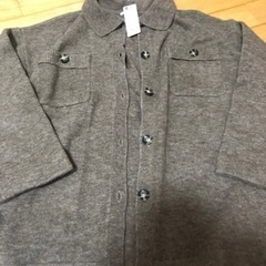 GU  パフィータッチ　ニットシャツジャケットの画像