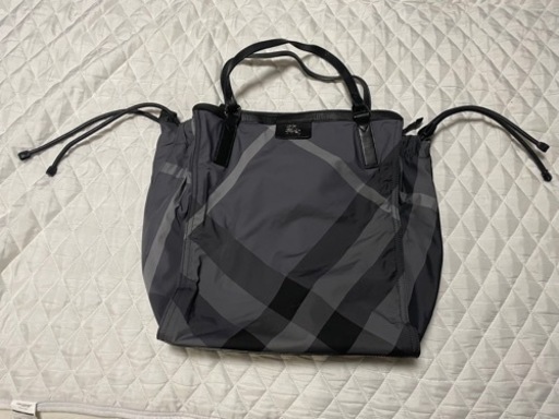 BURBERRY バーバリー バッグ チェック柄 ナイロン レザー