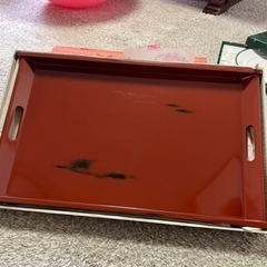 新品　根来塗　お盆の画像