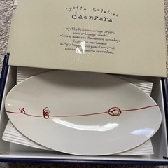 新品　中皿　セット　赤青の画像