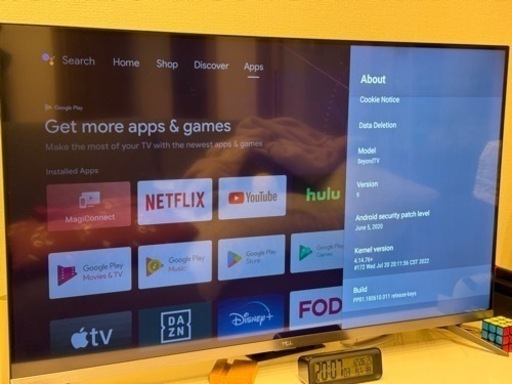 TCL 43P8B 液晶テレビ　2020年製　43インチ　スマートテレビ　43型