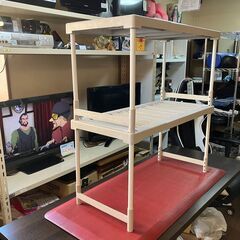 並べて使える。積み重ねて使える。押し入れ整理棚２台セットの画像