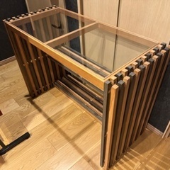 [美品中古]北欧風 ガラスデスク Norn ノルン 幅100cm...