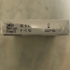 Menicon メニコン Premio プレミオ 2WEEK 6枚入り1箱 P -7.50 BC 8.6の画像