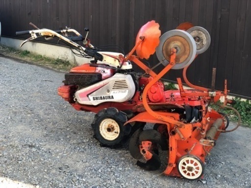 8馬力エンジン三菱GM290 シバウラ マルチャー耕運機 KJ752歩行型 管理機