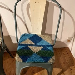 再値下げ　ノットアンティークス クラッシュゲート　ブリックチェア ライトブルー ダイニングチェアの画像