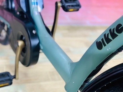 ❸5892子供乗せ電動アシスト自転車ブリ/パナ20インチ良好バッテリー