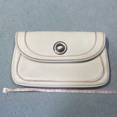 1 / 6 マークジェイコブス　コレクション　クラッチバッグ　ホワイト　美品　本革　ポーチの画像