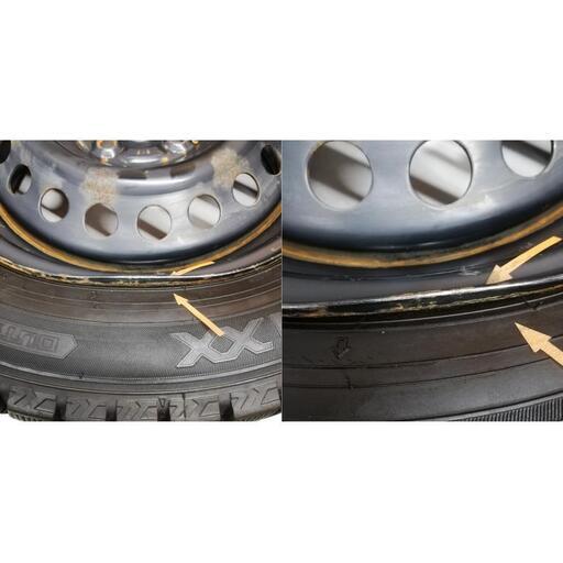 ＜スタッドレスタイヤ・ホイール 4本＞ 185/60R15 ダンロップ 15X5.5J ミツビシ製 4H -100