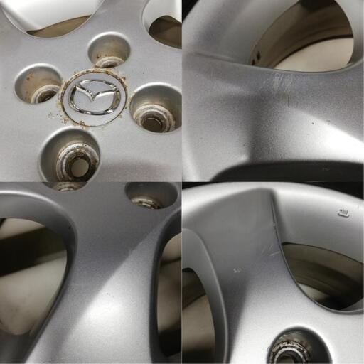 ＜スタッドレスタイヤ・ホイール 4本＞ 185/60R15 グッドイヤー 70〜80% 2017年製   15x6J マツダ純正 4H -100 デミオ