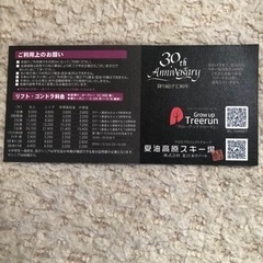 夏油高原スキー場　大人リフト1日券 夏油 リフト券の画像