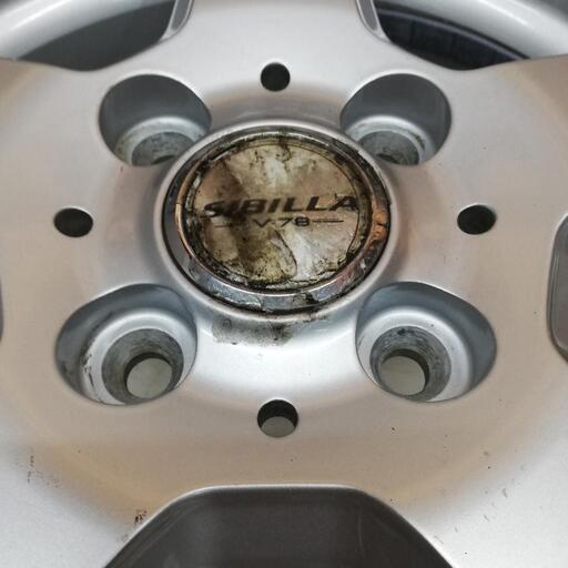 ＜スタッドレスタイヤ & ホイール 4本＞ 185/70R14 ヨコハマタイヤ 2018年製   14x5.5J SIBILLA 4H -100 フリード モビリオ