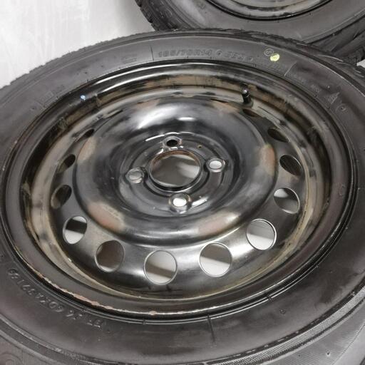 ＜スタッドレスタイヤ & ホイール 4本＞ 185/70R14 ブリヂストン 2016年製   14x5.5J TOPY 日産純正 4H -100 ノート