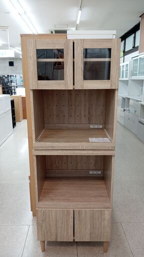 ★ジモティ割あり★ ベガコーポレーション 食器棚 ベージュ H165×D47×W59 クリーニング済み TJ3505