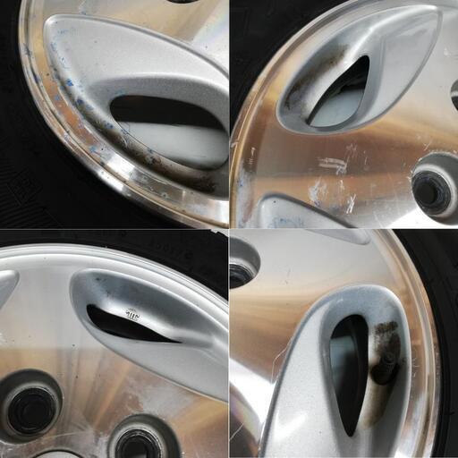 ＜スタッドレスタイヤ & ホイール 4本＞ 155/65R13 グッドイヤー   13x4.50B ミツビシ純正 4H -100 オッティ ekワゴン
