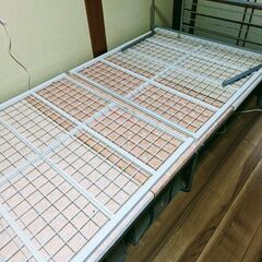 パイプベッド ずり落ち防止付 スノコ付の画像