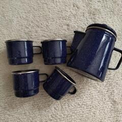 キャンプ用のホーローのコーヒーSET