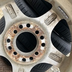 マルチ4穴　アルミホイールタイヤセット4本の画像
