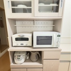 1/21引越しのため！大幅値下げ！【美品】LOWYA 食器棚 キ...