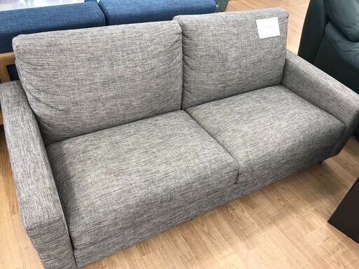 ★ジモティ割あり★ ニトリ 2人掛けソファ グレー H75×W168×D85 クリーニング済み KJ4025