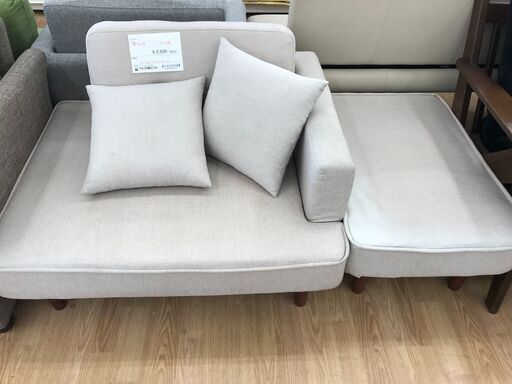 ★ジモティ割あり★  ソファー アイボリー H66×W92×D74 クリーニング済み KJ4027