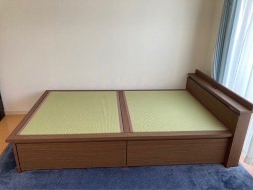 【お引取りいただける方】ニトリ セミダブル 引き出し付き 畳ベッド　美品