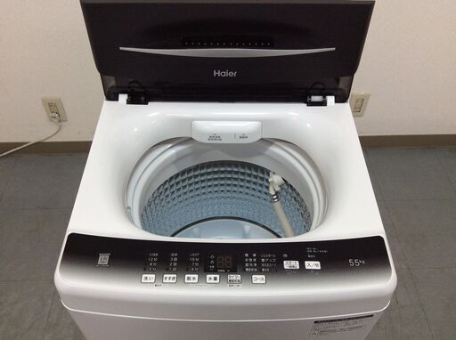 （2/18受渡済）YJT8032【Haier/ハイアール 5.5㎏洗濯機】美品 2022年製 JW-U55HK 家電 洗濯 簡易乾燥付