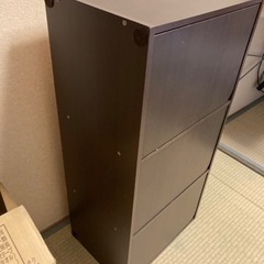 カラーボックス　ダークブラウンの画像