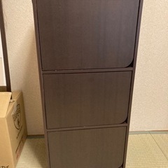 カラーボックス　ダークブラウンの画像