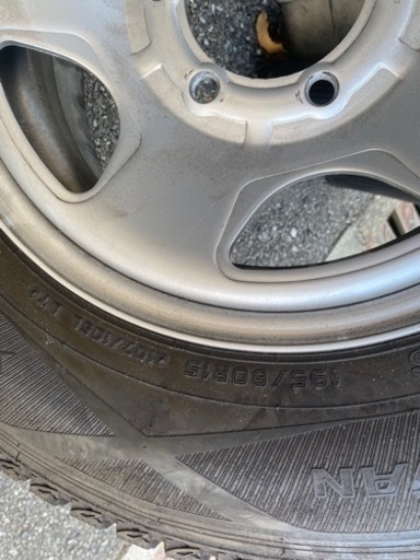 バン用　195/80R15スタッドレスホイール4本セット＋1本セット