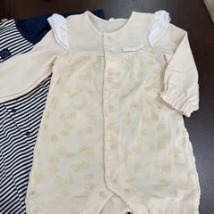 80サイズ　オーバーオール　おまけ付きの画像