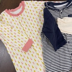 80サイズ　オーバーオール　おまけ付きの画像