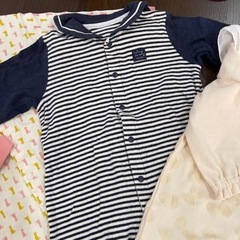 80サイズ　オーバーオール　おまけ付きの画像