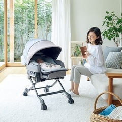 美品✨コンビ ホワイトレーベル ネムリラ AUTO SWING BEDi Long スリープシェル EGの画像