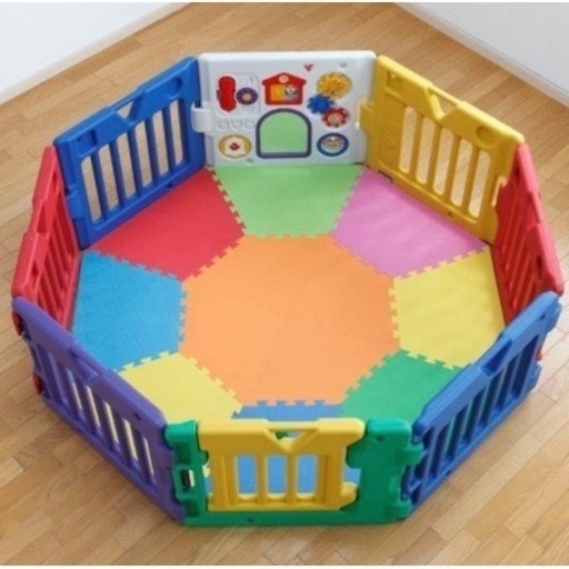 ベビーサークル 日本育児 ミュージカルキッズランドDX 専用マット付