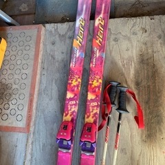 HART スキー板 ピンク/オレンジ セット中古