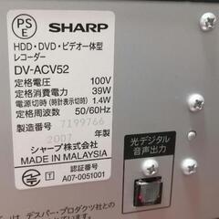 【ジャンク品】[配達無料]SHARP AQUOS HDD-DVDレコーダー　DV-ACV52 　リモコン＆B-CASカード付き　2007年製の画像