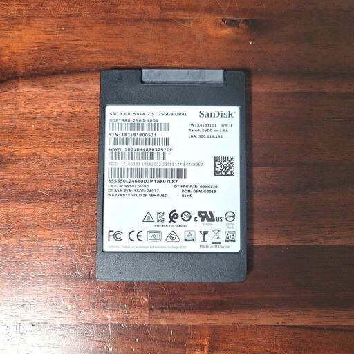 動作確認済み ◎ Sandisk 256GB SSD 2.5インチ 正常判定
