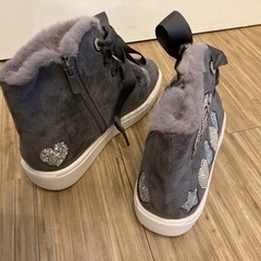 お話中　サイズ23.5㎝ラメ　ストーン　ショートブーツの画像