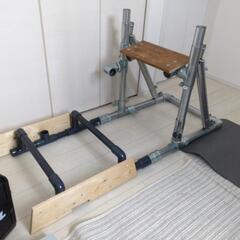 一万円引き！！自作コックピット自作モニタースタンド、レール付きシート高耐荷重モニターアーム3台セットの画像