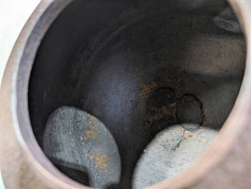 【愛品倶楽部柏店】宝積正一　茶道　尻張釜　炉釜　