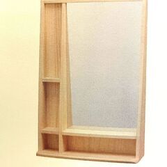 新品未使用】天然桐材ドレッサー ①桐クロスボックスミラー 木の家具 鏡