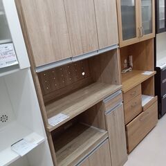 ★ジモティ割あり★  レンジボード 木目調 W90×D39.5×H181.5 クリーニング済み TC814