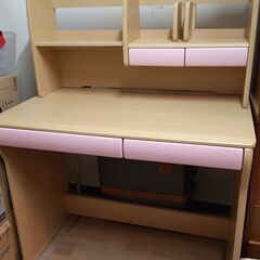 学習机 ラック付き ピンク女子向け