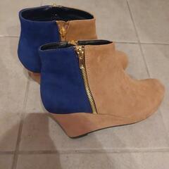 これからの季節にいかがですか？月末処分予定です！ツートーンカラーショートブーツLの画像