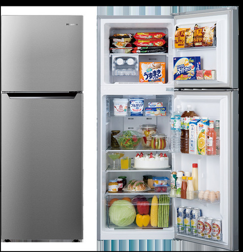 Hisense 冷蔵庫 HR-B2302 227L 2021年製 ☆中古￥23,800！Hisense 227㍑2ドア冷蔵庫 家電 2021年製 HR-B2302型