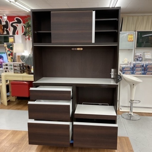 S770 ★ 土井インテリア キッチンボード、食器棚、幅119cm Used