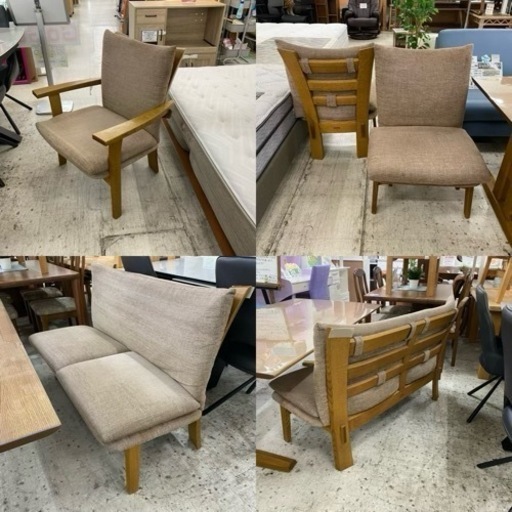 【愛品館 江戸川店 ダイニングセット】shirakawa（株式会社シラカワ）ワイドダイニングテーブル5点セット ID:152-008934-007